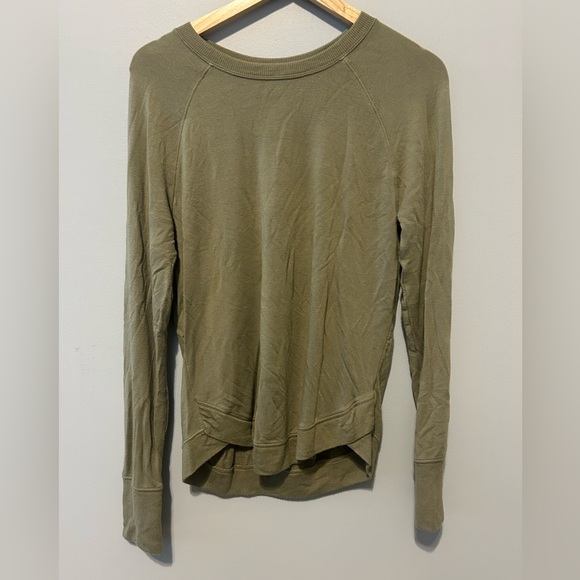 Athleta Mindset Long Sleeve Crewneck Pullover Small - Olive Green - Picture 4 of 11